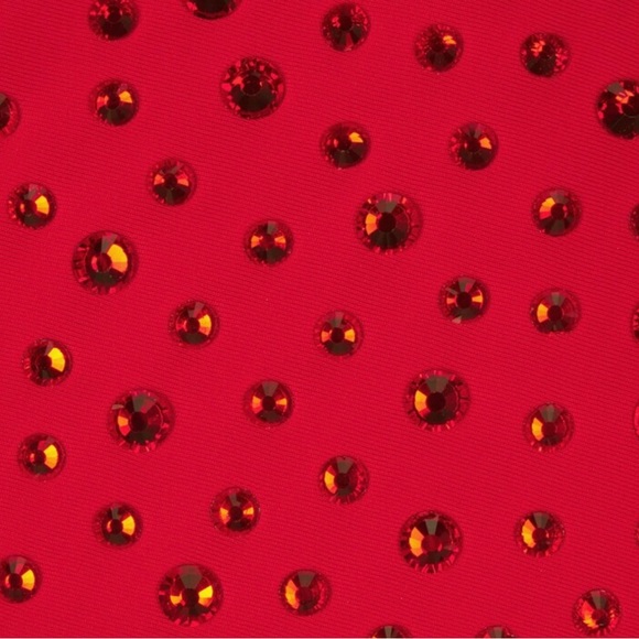 Red Rhinestone Triangle Bikini Top - Picture 3 of 4